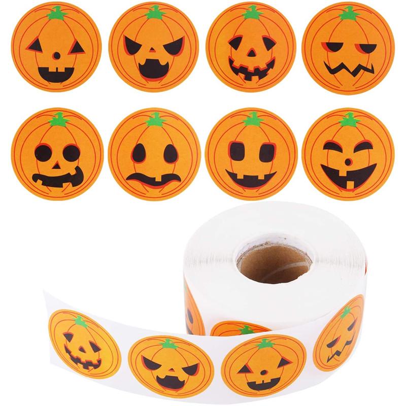 500 Halloween Cartoon Self-Adhesive Stickers: Funny Decoration Labels for Kids' Holiday Activities