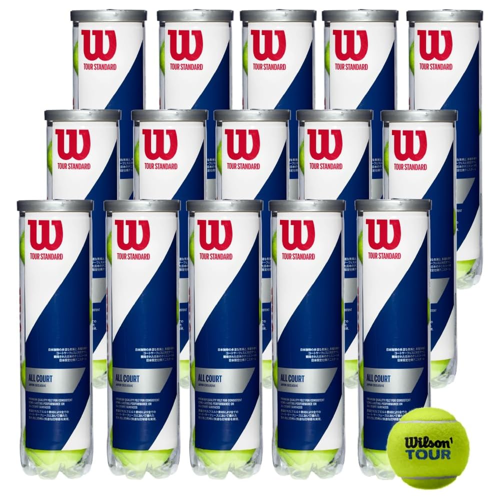 Wilson Tour Standard Tennis Balls I.T.F. J.T.A. Approved 15 Cans (60 Balls)