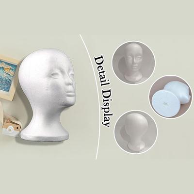 Foam Mannequin Head Women Head Mannequin for Wigs Styling Beauty Supplies Display Rack Accessories for Travel Cosmetology