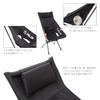 FAL.CO FOLD HOLD CHAIR - Utility High Back Chair - Outdoor Camping, Foldable, Black, Side Pockets, Fishing, Hiking, Festivals