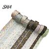 Repositionable Tape 10 Rolls Metallic Foil Washi Tape, Decorative Masking Tapes for Junk DIY Craft Journal Supplies, Arts, Crafts, Planners,