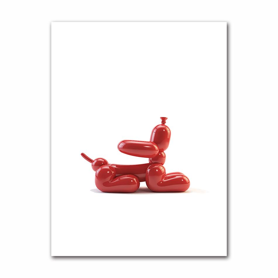 Posters for Wall Home Decoration Contemporary Art Picture Painting Balloon Dog Print Modern Poster Bathroom  Toilet Sign