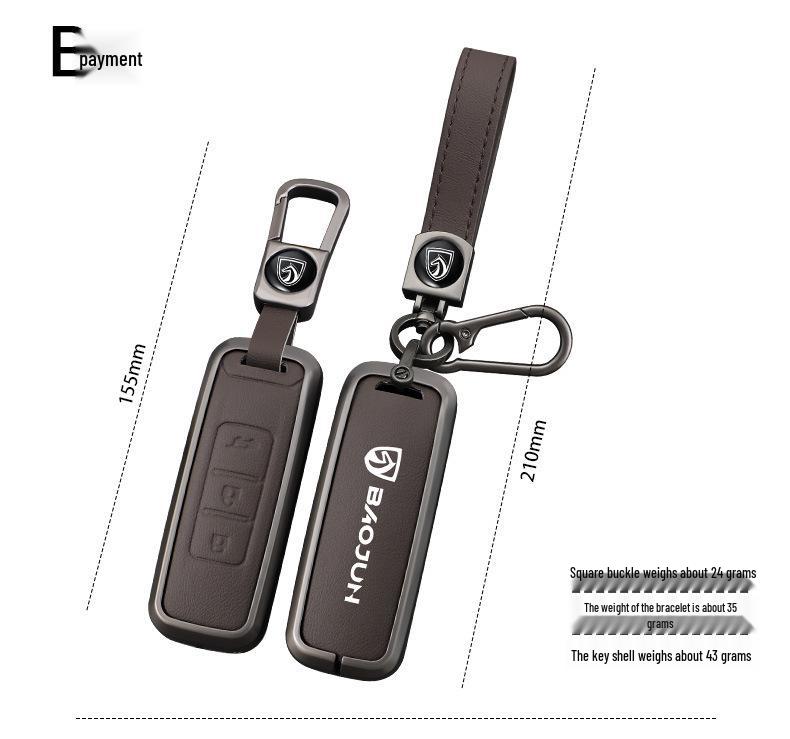 Compatible Baojun 510/730/530/360/560/310w/630 Car Key Protective Case with Special Buckle.