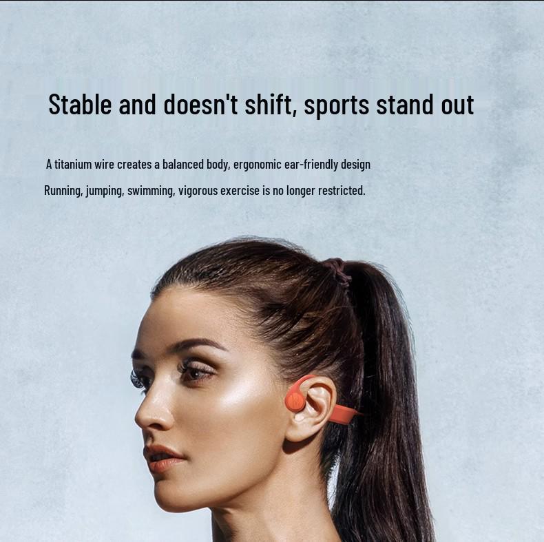 Bone Conduction Sports & Swimming Headphones - Long Battery Life, No Sound Leakage, Comfortable Fit, Bluetooth Enabled