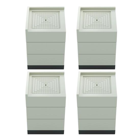 4Pcs Furniture Risers Shock Absorbing Anti-slip Heavy Duty Bed Desk Cabinet Sofa Chair Legs Refrigerator Dryer Washing Machine L-Shaped Lift Riser
