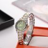 New Light Luxury Diamond Quartz Couples' Watch with Alloy Steel Band and Dual Calendar