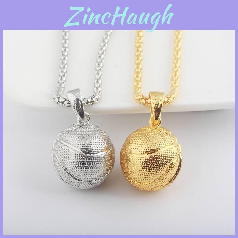 Elegant Basketball Pendant Necklace Jewelry For Men With High-quality Stainless Steel Chain