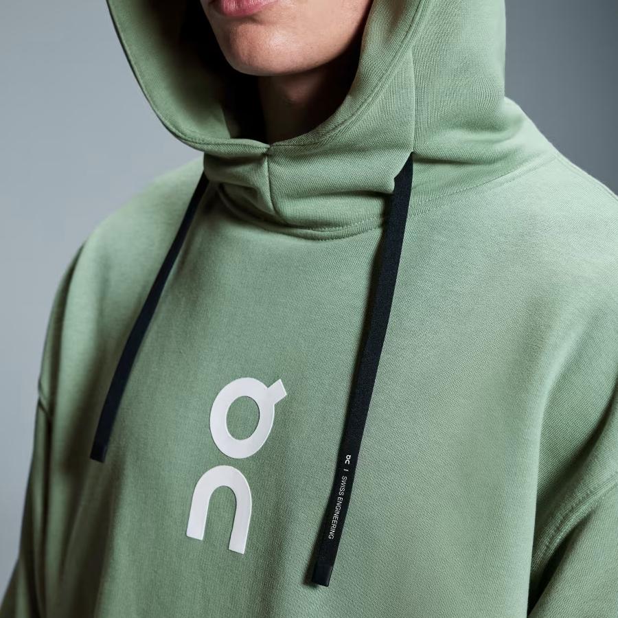 On Ang Pao Club Hoodie Bequemes Lässiges Langarm-Sweatshirt Herren Hoodies Farn-Grün 1ME10032522