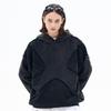 Lan Hai Men's Hooded Sweatshirt | 2025 Autumn/Winter Collection | Trendy Reverse Stitch Design | Solid Color | High Street Style