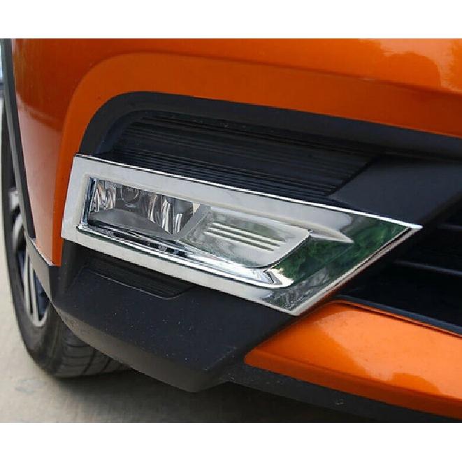 Front Fog Light Lamp Frame Cover Trim For 2016- Nissan Kicks 2pcs Chrome