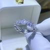 Moissanite & Diamond White Gold Stackable Pinky Rings for Women