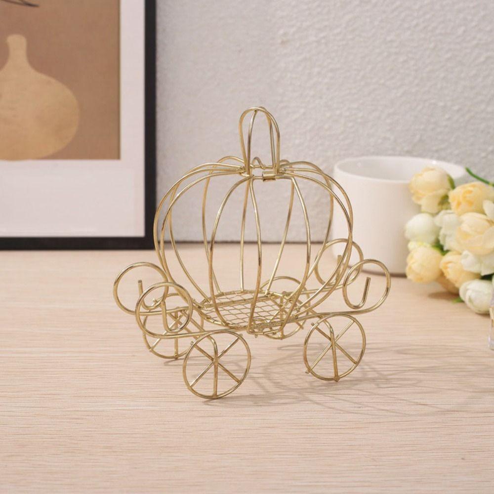 Hollow Pumpkin Carriage Centerpiece Candy Holder  For Party Halloween Christmas Decoration