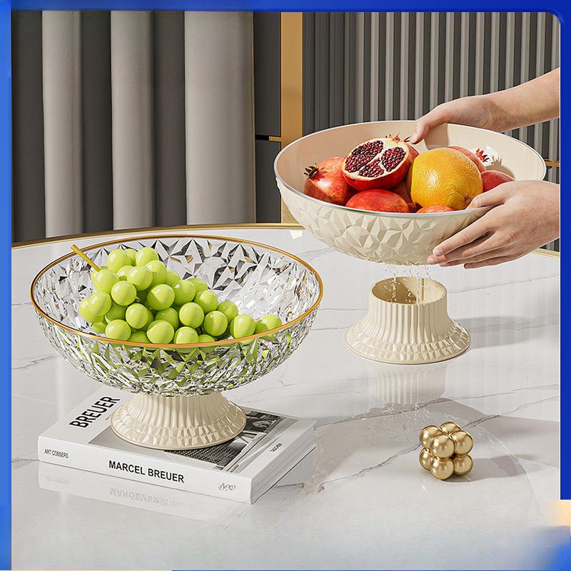 Candy Plate for Home Living Room Candy and Snack Plate Large-capacity Fruit Basket That Can Drain Water