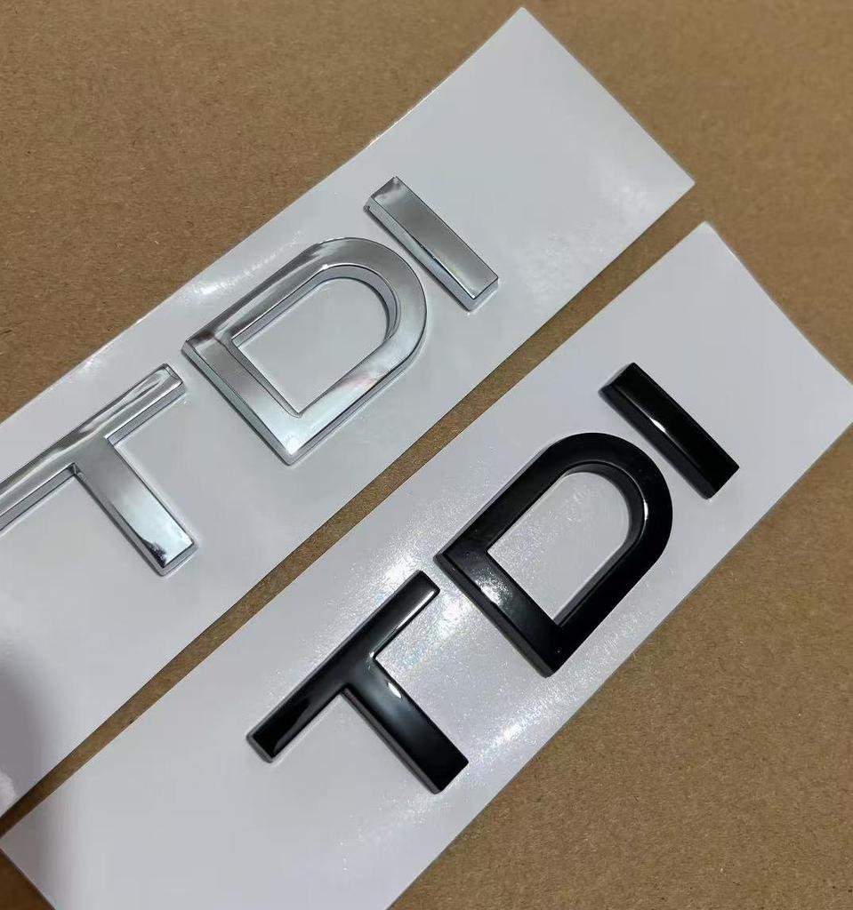1X chromowany czarny błyszczący ABS TDI z tyłu samochodu naklejka z logo dla A1 A3 A4 A5 A6 A6L A7 A8 S3 S6 Q3 Q5 Q7 TT S RS