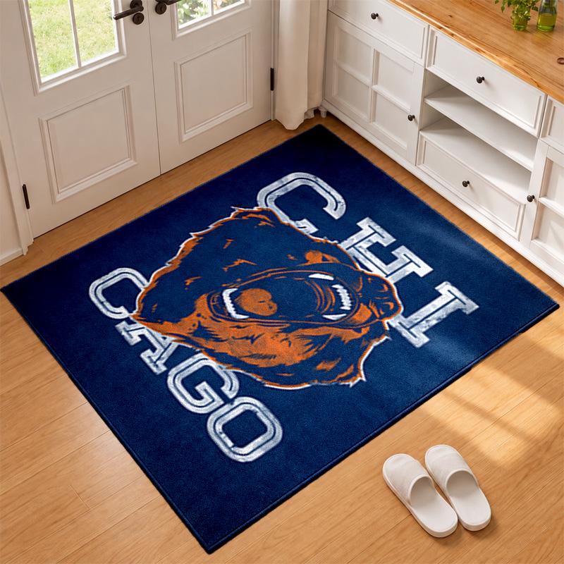 Tappetino d'ingresso Chicago Bears per Soggiorno o Camera da Letto Tappetino Protettivo Sotto Sedia Decorazione Ufficio Regalo di Natale Regalo di Compleanno
