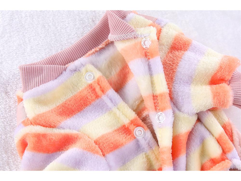 Pet Warmth Flannel Four-Legged Autumn/Winter Leashable Outfit for Dogs & Cats