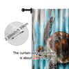 2pcs, Print Curtains 2D print Vintage Marine Life Curtains - Watercolor Turtle Polyester (without rod) All Seasons for Bedroom,