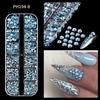 14pcs Resin Rhinestones Colorful Transparent Assorted Sizes Mixed Mini Gems Nail Art DIY Accessories