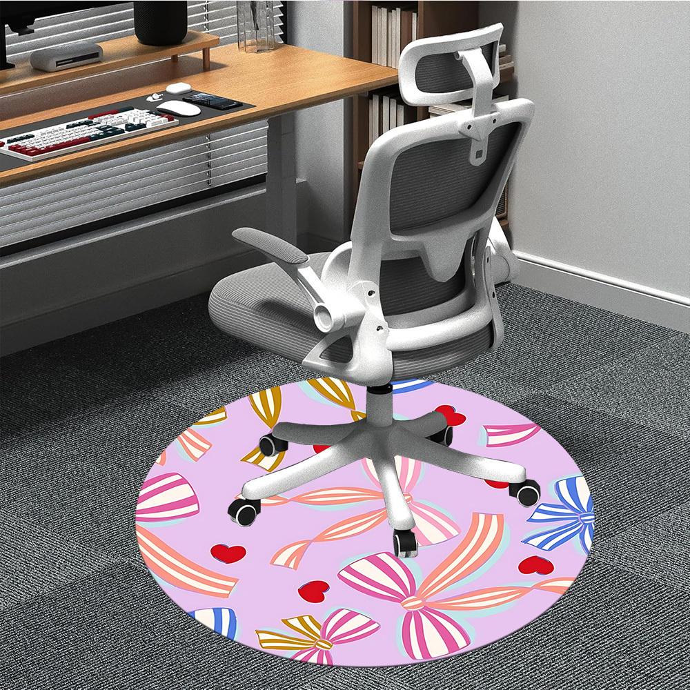 

1pc Bows Hearts Chair Carpet for Office, Perfect for Office, Holiday Party Decoration Choice yy260314044 80cm by 80cm
