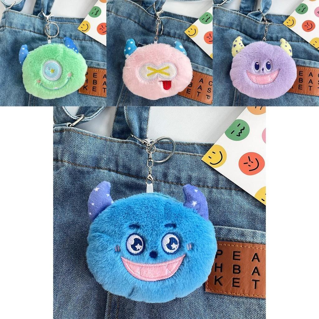 Adorable Furry Monster Coin Purse Plush Wallet Cute Cartoon Girl Heart Pouch