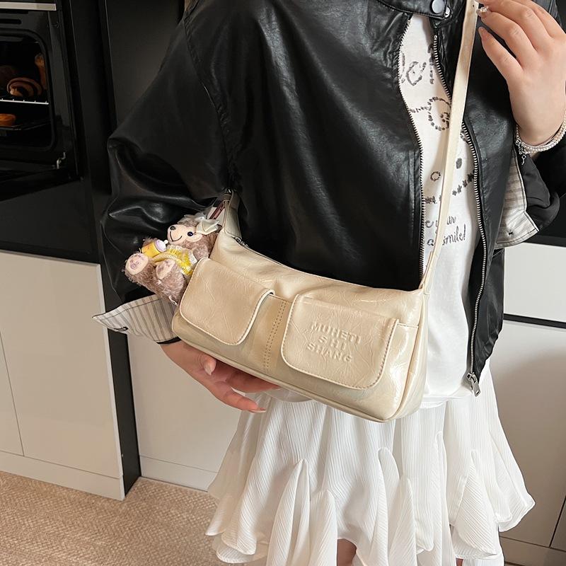 Plush doll underarm bag women's 2025 summer new candy color fashion shoulder bag messenger bag