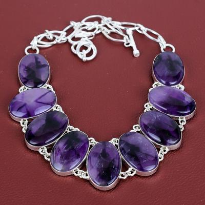 Collana ametista stellata collana in argento sterling 925 collana con catena regolabile collana con pietre preziose fatta a mano design più recente gioielli regali per lei