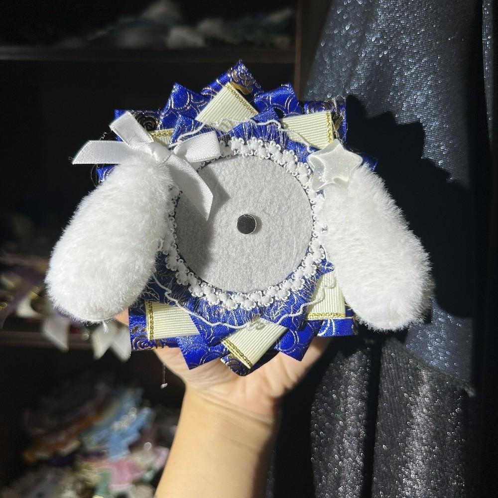 Handmade Itabag Badge Holder Ribbon Lace Badge Rosette Base Tray Lolita Badges Holder  Teen Girls