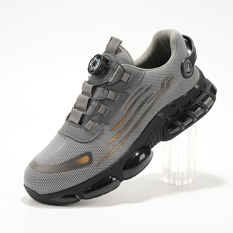 Men s Puncture-Resistant Fly-Knit Safety Work Shoes