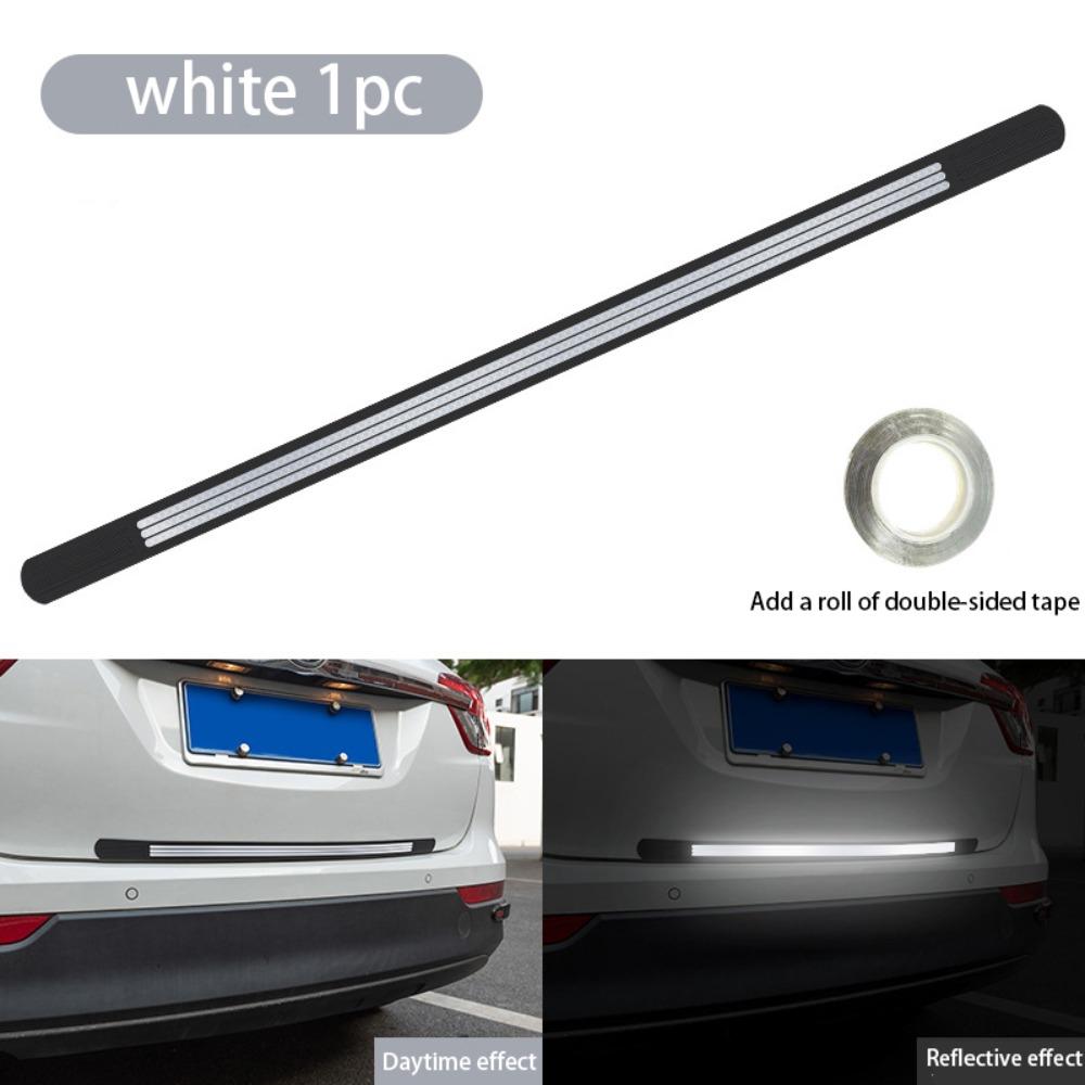 Soft Rubber Car Anti-rear-end Reflective Strip Anti-scratch 80cm Car Trunk Anti-collision Strip Night Warning