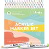 Arrtx Acrylic Paint Landscape Brush Water Suitable for and Professional Grade for DIY Markers, Colors, 90-Color Set, Tip, Resistant, Fabric, Stone,