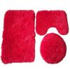 Solid Color Shaggy Bathroom Mat Set 50x80cm