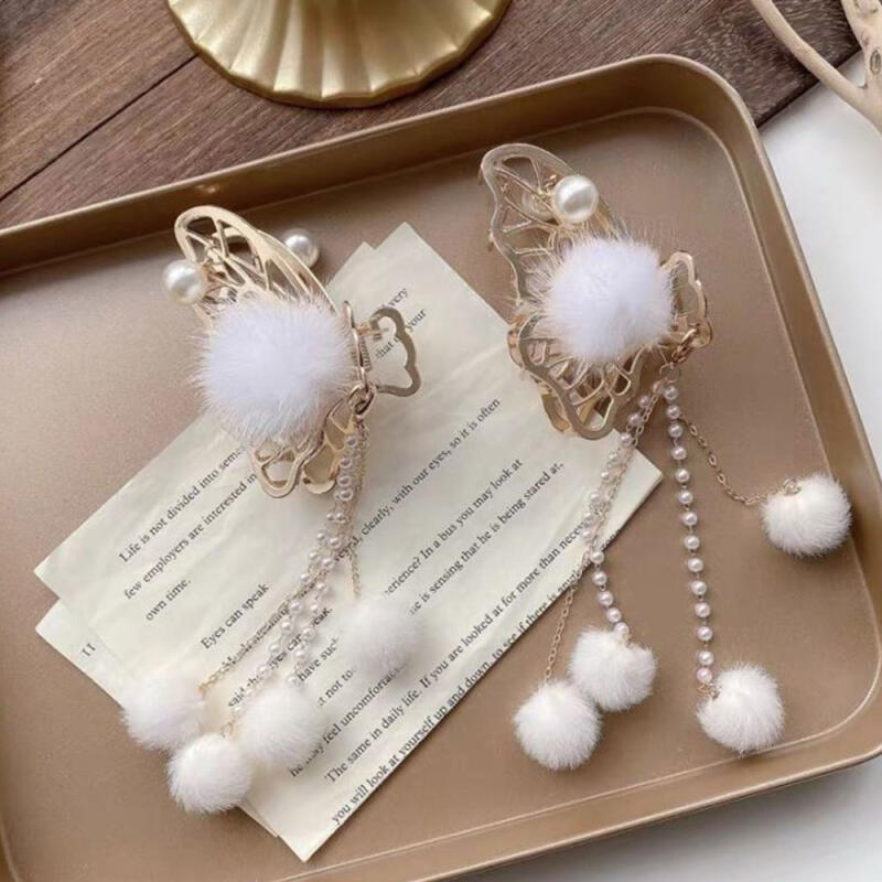 Cloud Butterfly Metal Gold Hair Clip Updo Wedding Hairpin