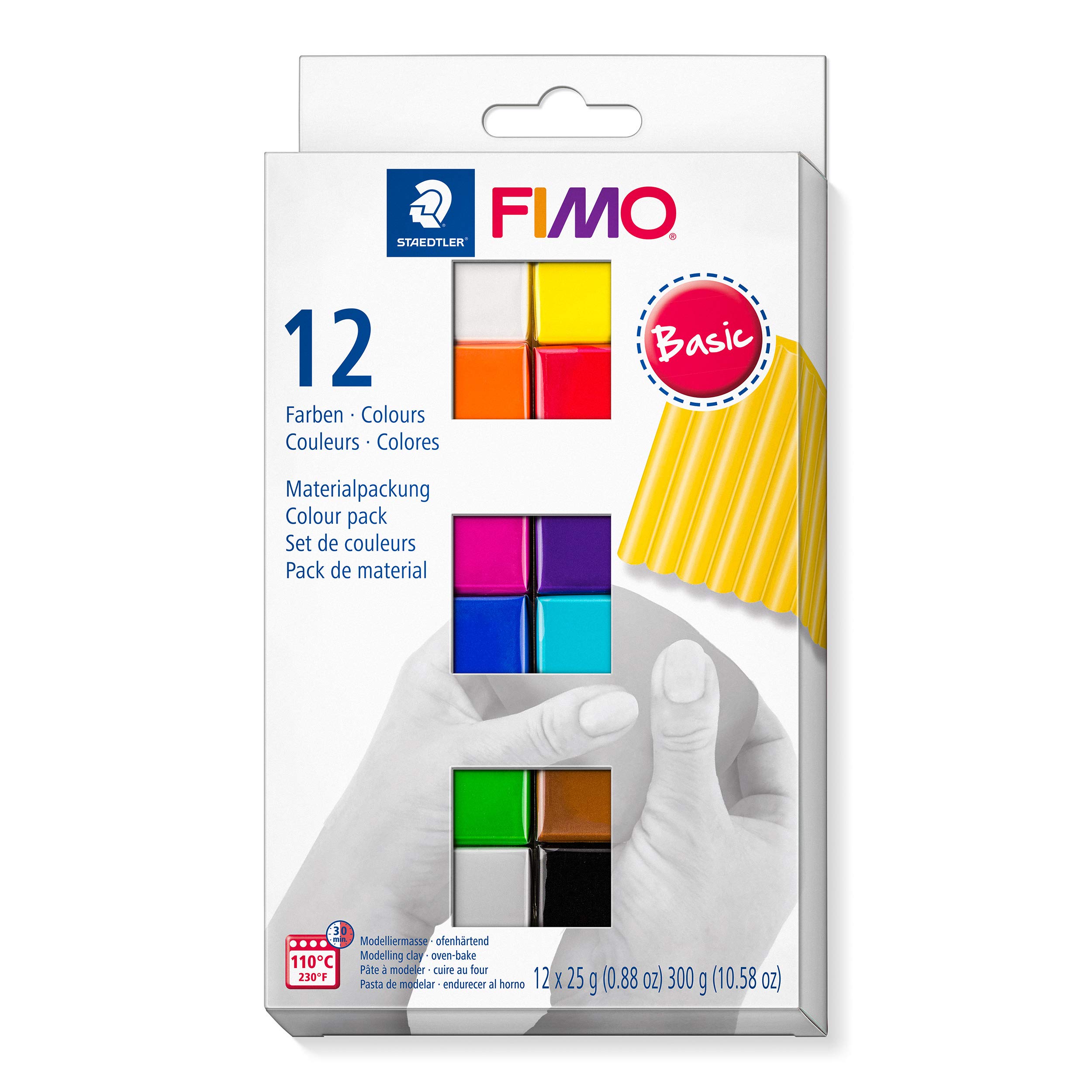 

STAEDTLER Fimo Professional Soft Polymer Clay 12/Pkg-Basic -8023C121