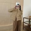 Light and Light Cotton Clothes for Female Students Autumn and Winter 2025 New Stand-up Collar Loose Long Sleeves Thickened Padded Short Cotton Jacket