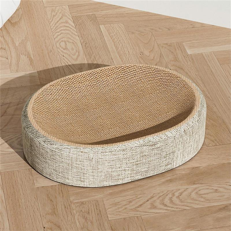Cat Scratch Bed For Cats Oval Shape Sisal Scratching Pad Multifunctional Pet Sleeping Mat Cat For Cats