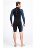 Men's 1.5mm One-Piece Long Sleeve Wetsuit for Diving, Snorkeling, and Surfing - Lycra Sun Protection.