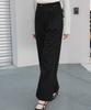 DEHEVE Cotton Pintuck Wide Pants [Black]
