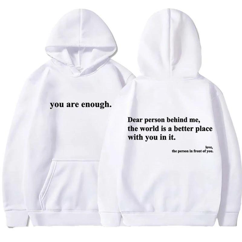 Dear people, the world behind me is better, you are enough pullover, new fashion warm clothing