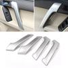 For Toyota Land Cruiser Prado FJ150 150 2010- ABS Chrome / Black Wood Style Car-styling Inner Door Pull Handle Cover Trim