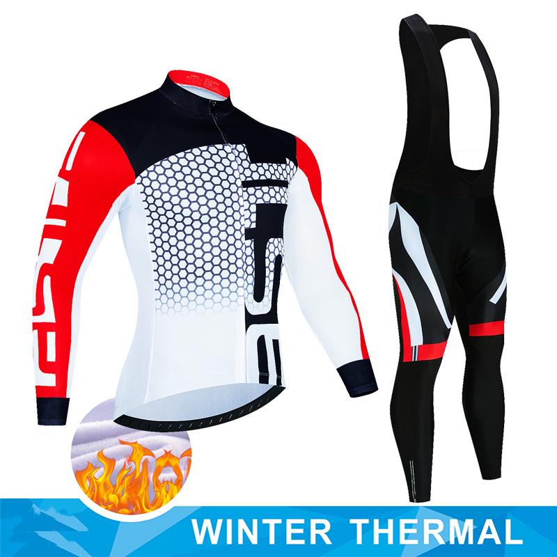 Cycling Jersey Set 2025 Men Winter Thermal Fleece Long Sleeve Road Bike Cycling Clothing MTB Cycling Jacket Ropa Ciclismo Hombre