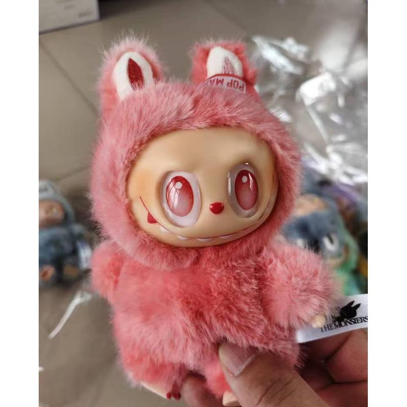 For Labubu Heartbeat Macaron Enamel The Monsters Face Blind Box Pvc Figurine Tabletop Ornament Kawaii Doll Birthday Gift