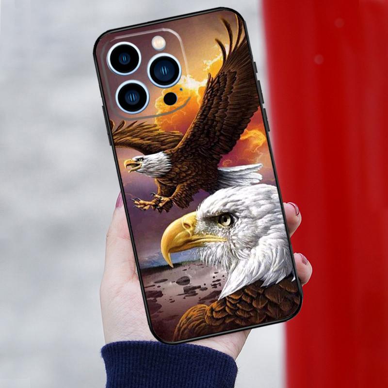 American Eagle Phone Case For iPhone 16 Pro 15 Pro 12 13 Mini 11 14 Pro Max XR 16 15 Plus 16e Cover Coque