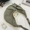 Retro Plaid Hobos Messenger Bags For Women Drawstring Pocket Nylon Dumpling Bag Large Capacity Portable Travel Shoulder Bags