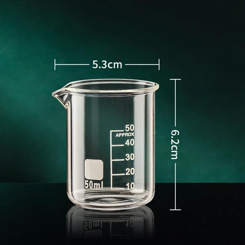 Glass Measuring Cup High Borosilicate Clear Scale Cup Heat-resisting Laboratory Beaker Kitchen Baking 50/100/150/250/500/1000ml