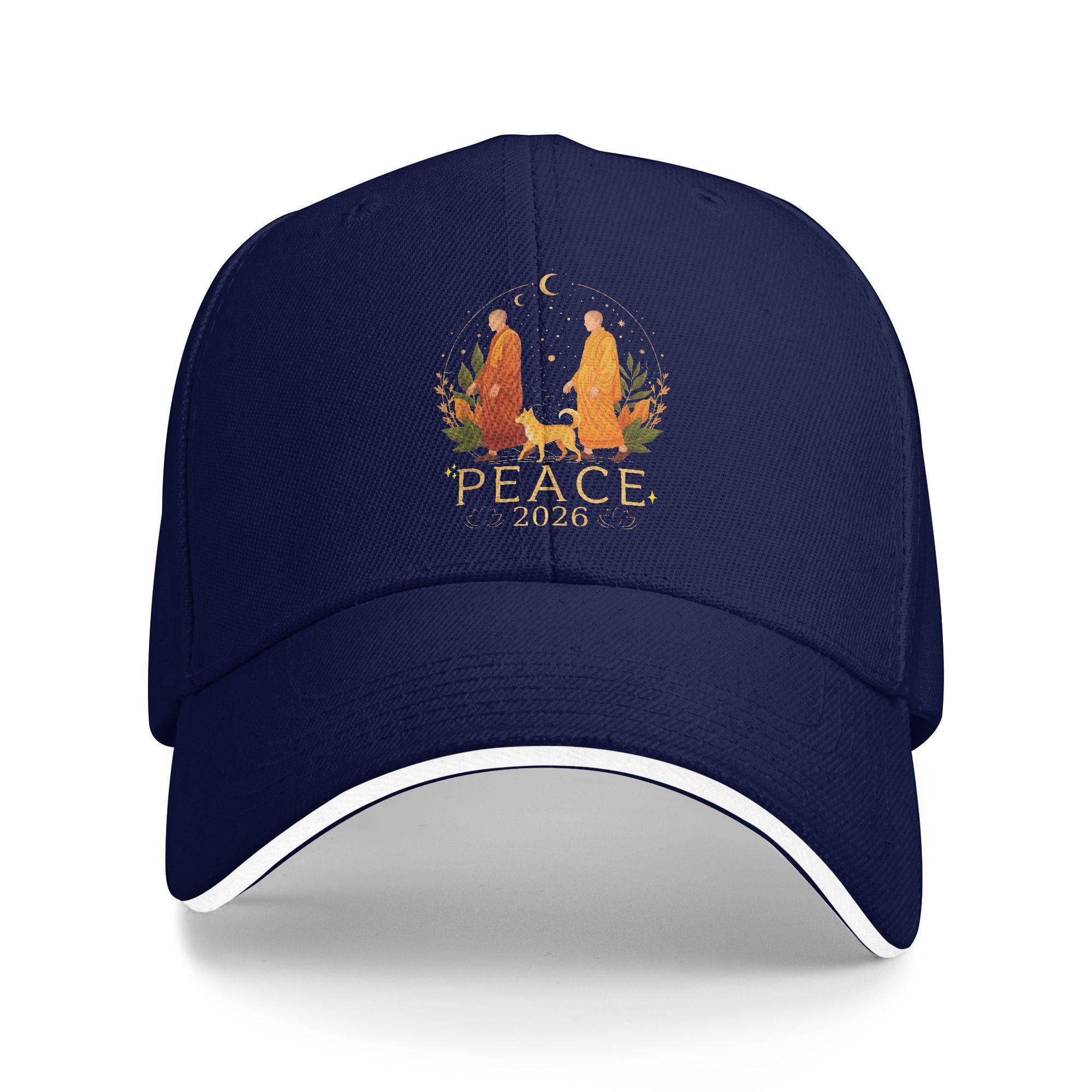 

Summer Casual Baseball Cap Walk for Peace Monks Journey 2026 with Dog Meditation Hunting Camping Hip Hop Hats Men Baseball Caps One Size темно-синього кольору