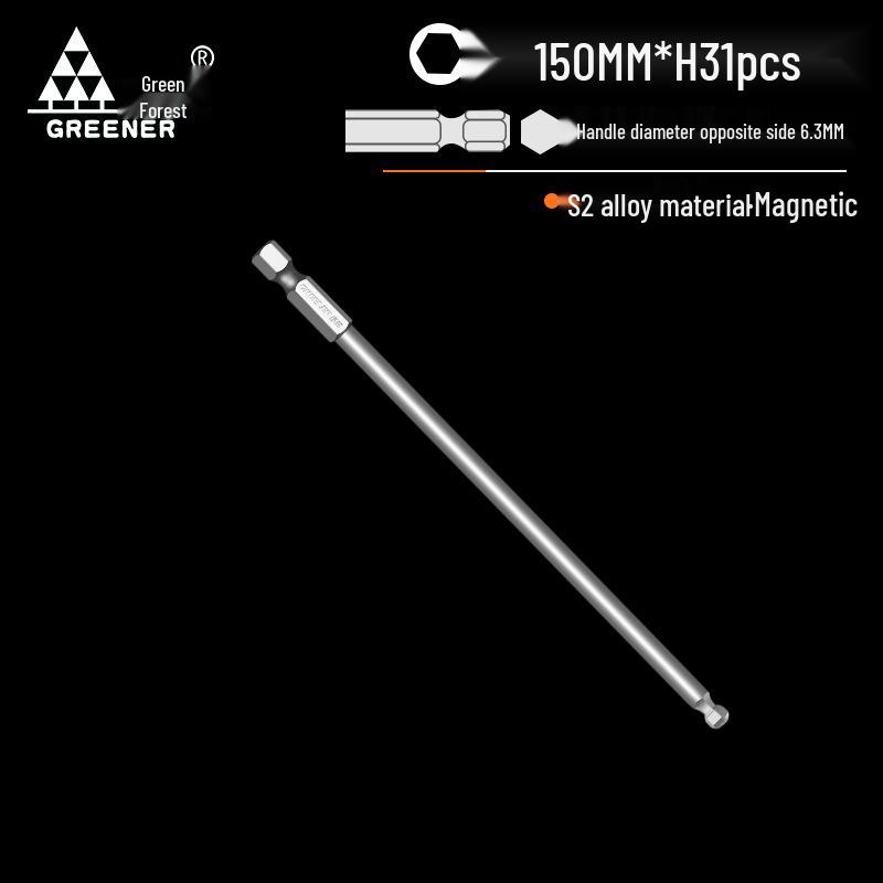 Green Forest High-Hardness Ball Head Magnetic Hex Screwdriver for Electric & Hand Drills