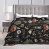 Super Soft Blanket Decorative Dreamy Forest Mushroom Throw Blanket Flannel Bedspread For Couch Chair Sofa Bed Pattern Sofa Bed