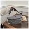 New Shoulder Messenger Bag Solid Color Casual Simple Light Versatile Large Capacity Dumpling Bag Wide Shoulder Strap Breast Bag