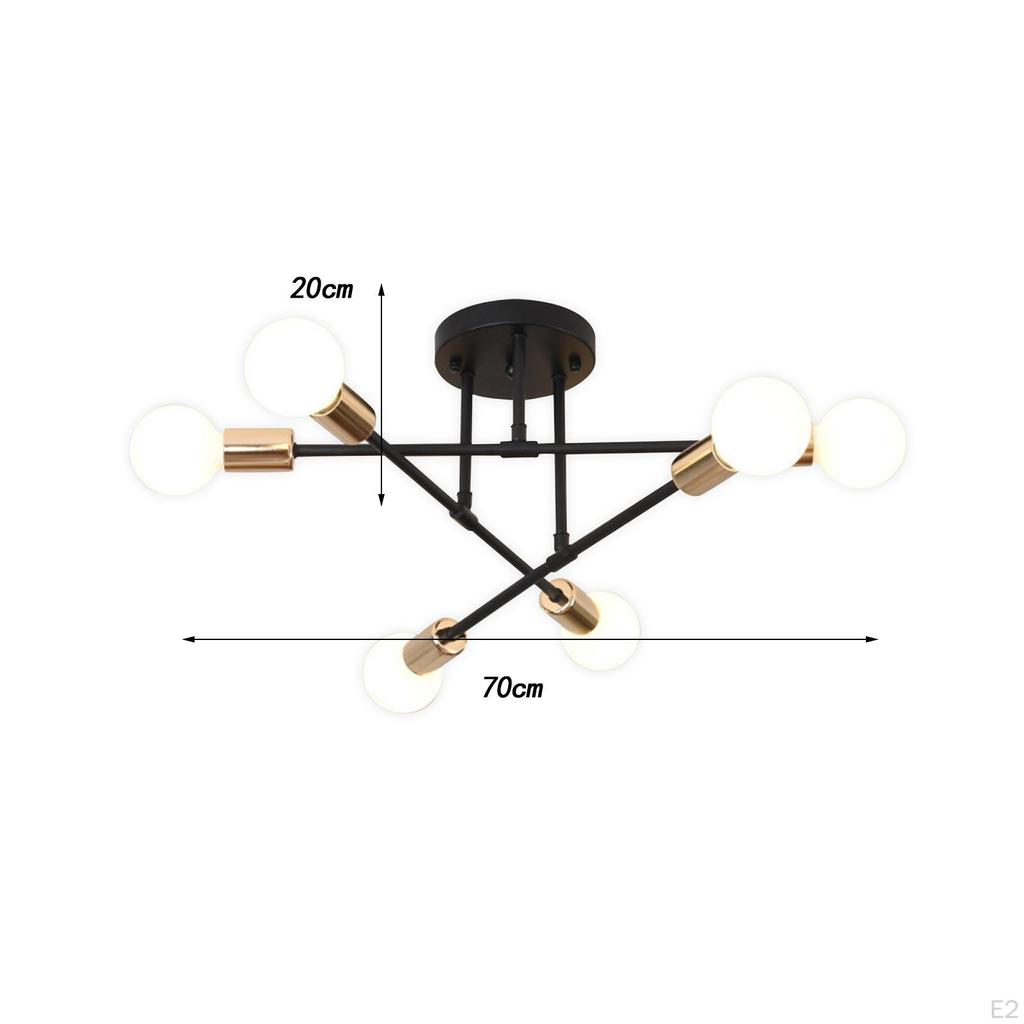 Chandelier Geometric Pendant Lighting 6 Lights Art Mid Century Ceiling Lamp Nordic