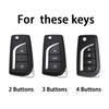 For Toyota Camry RAV4 Auris Corolla Avensis Verso Yaris Aygo Scion TC IM 2015 -2023 TPU 2 3 4 Buttons Car Key Cover Case